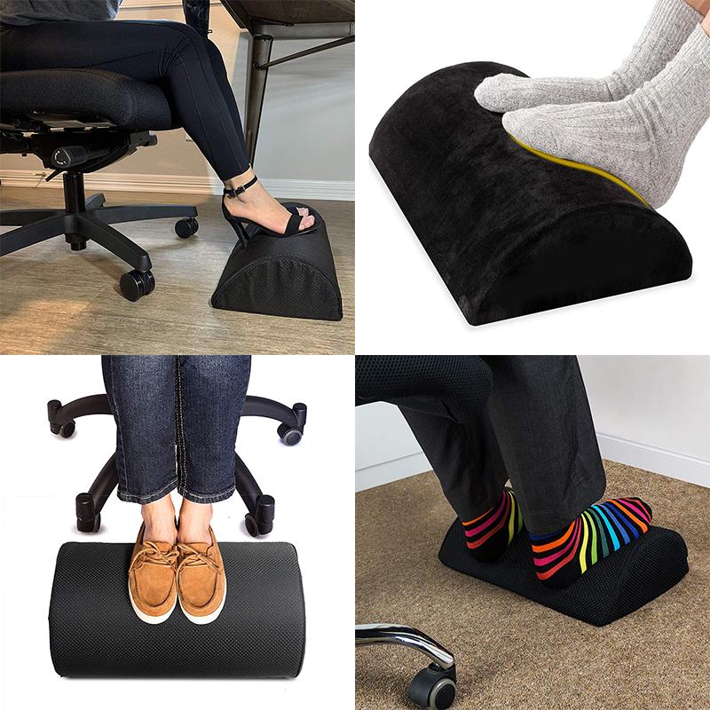 Semicircle Foot Rest Pad Slow Rebound Leg Pad Office Ottoman Pregnant Woman Side Sleeping Knee Pillow Footrest Massage Support
