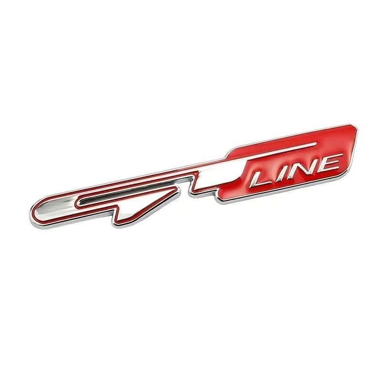 3d Metal GTLINE GT Line Badge Car Trunk Emblem Badge For Sportage Picanto RIO Stonic K5 Proceed GT Line Sticker Accessories