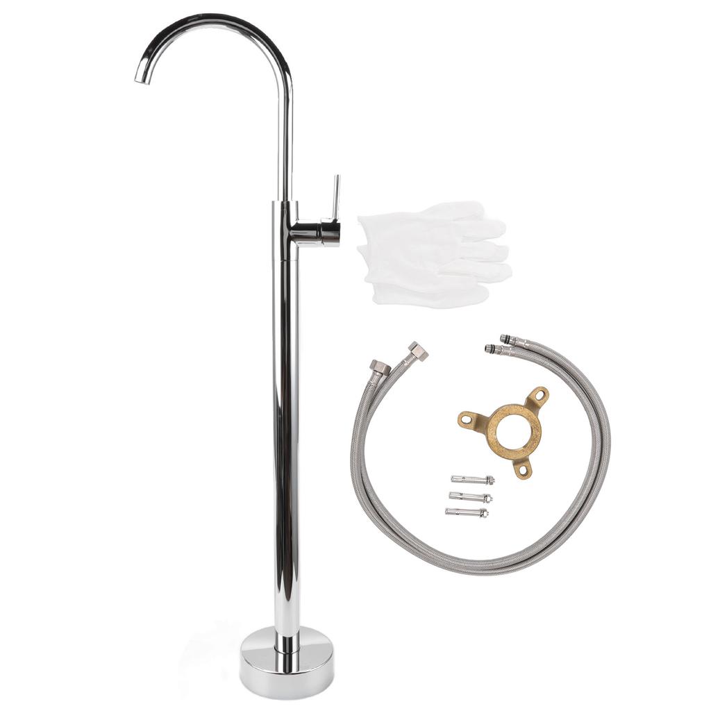 Freestanding Bathtub Faucet Corrosion Resistant Stable Shower Mixer Tap Elegant High Durability for Column Type Basin