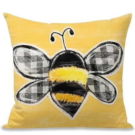 1/4pcs Farmhouse Bumble Bee Sunflower Throw Pillow Covers Home Sweet Home Love Lives Here Decorative Cushion Cases