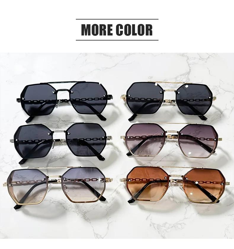 Metal Chain Sunglasses  Advanced Multi Sided Double Beam Sunglasses Eyeglass Legs Sunglasses & Accessories