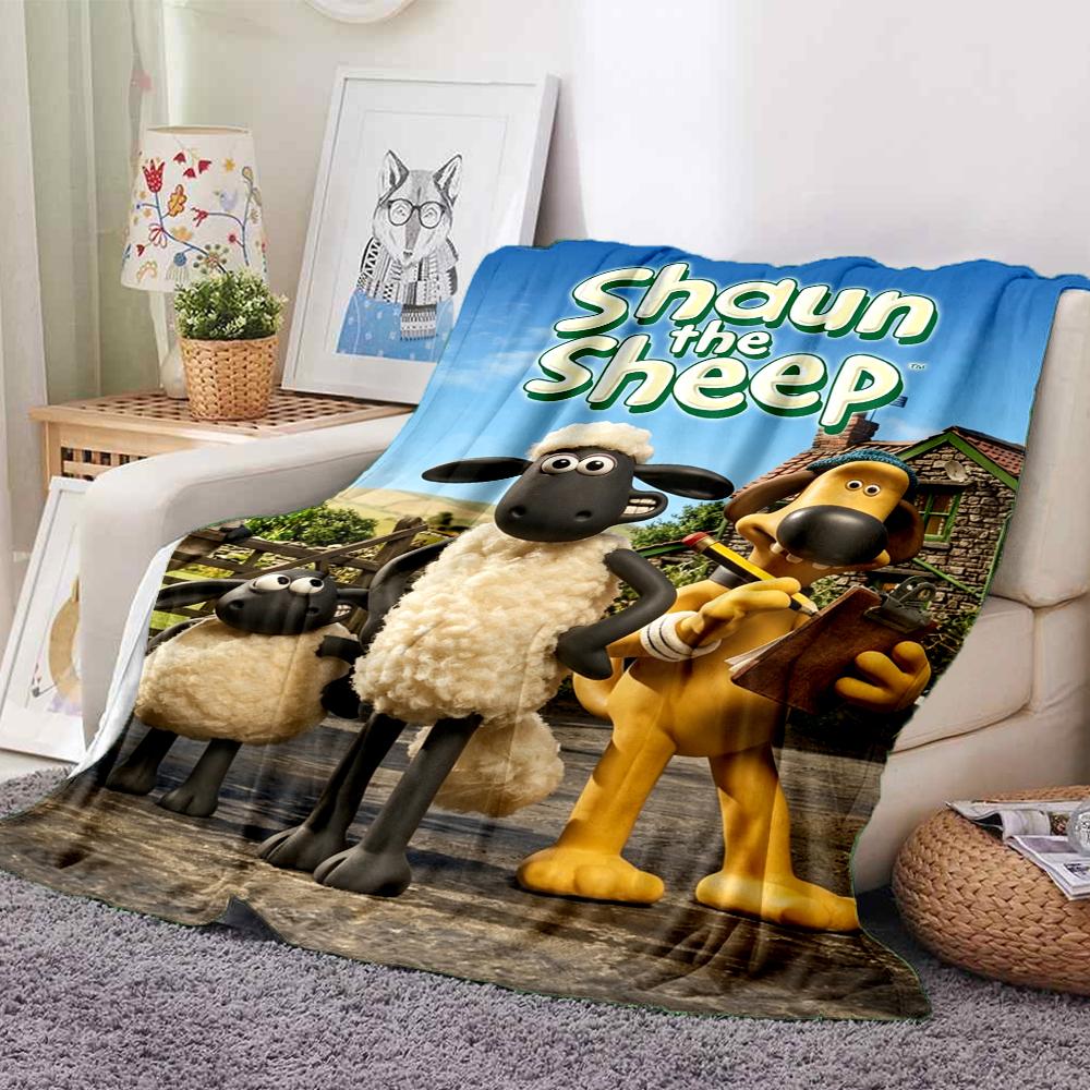 1Pc Sheep Adventure Village Blanket Soft And Comfortable Casual Warm Camping Travel Christmas Halloween Xmas Gift M924130