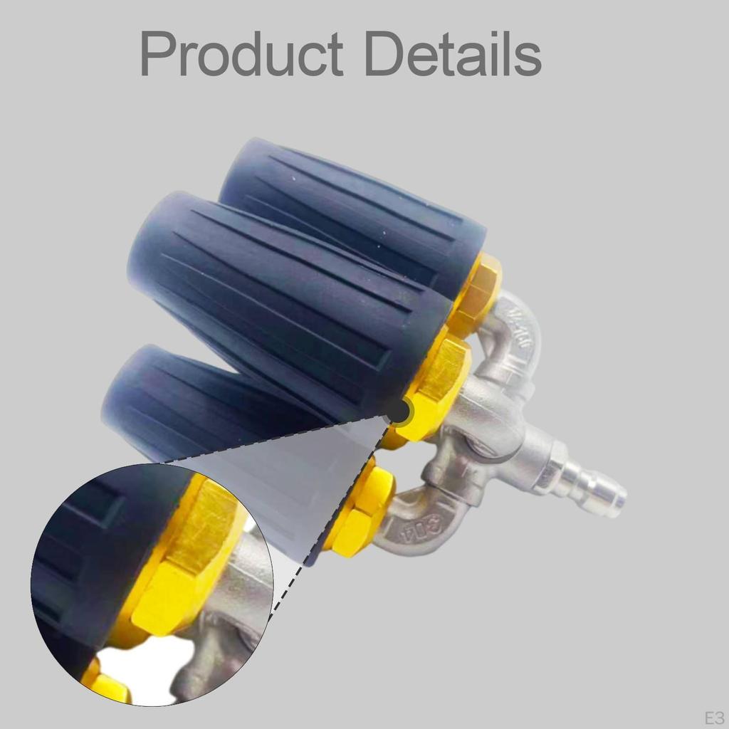 Nozzle Pressure Washer 4000 PSI 360° Rotating for Quadruple Cleaning