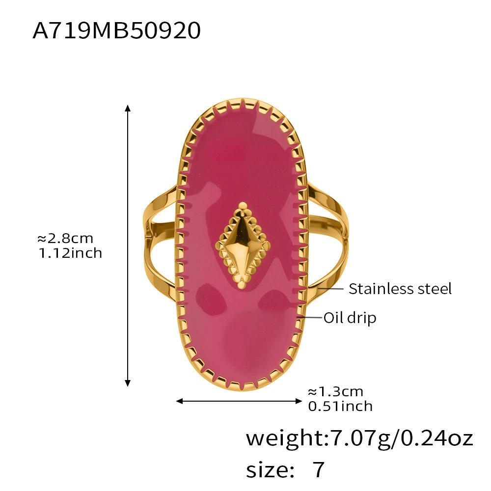 Qiong Yao Vintage Multi-Color Cloisonné Enamel Double-Layer Open Ring with 18K Gold Plated Stainless Steel. Size 7
