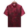 Men's Summer Ice Silk Tang Suit: Short-sleeved Chinese Hanfu