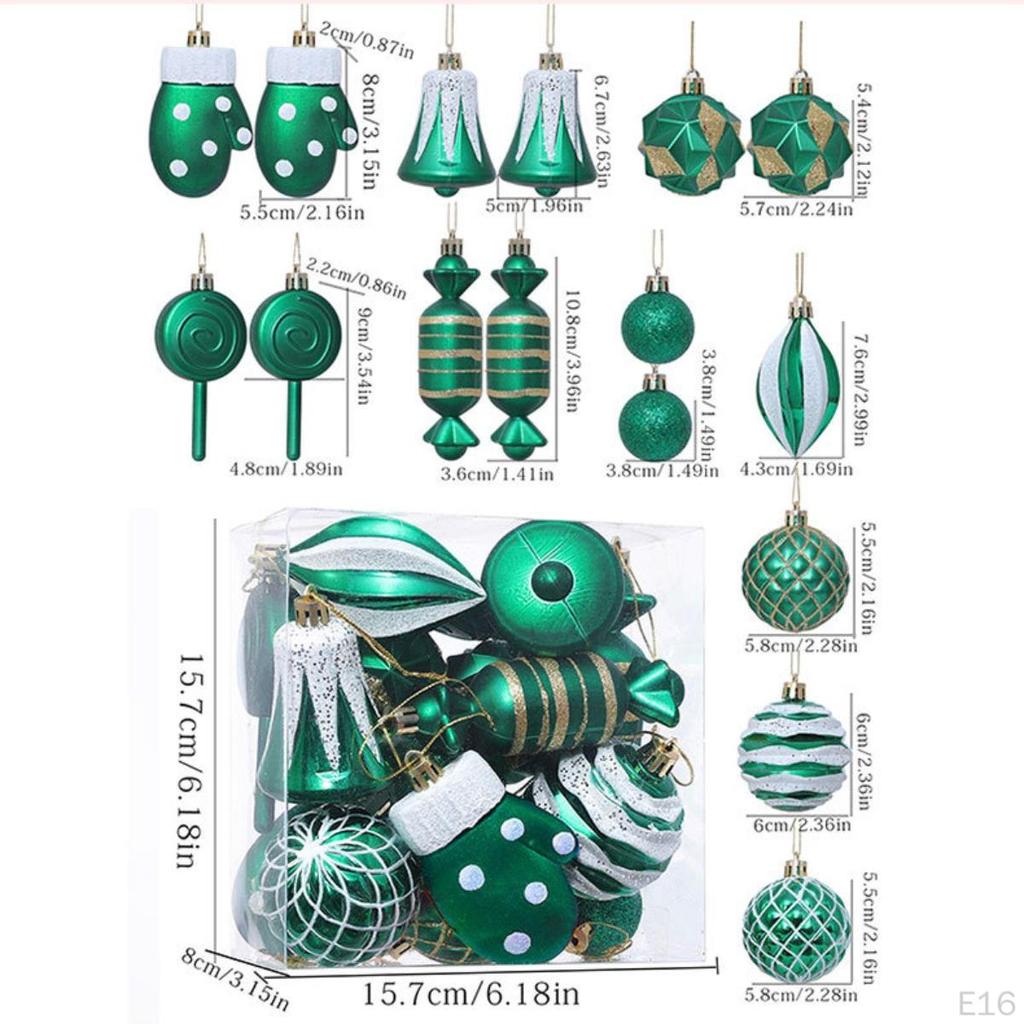 16 Pieces Christmas Decoration Hanging Pendant Photo Props Decorative Gifts Ornament Celebration for