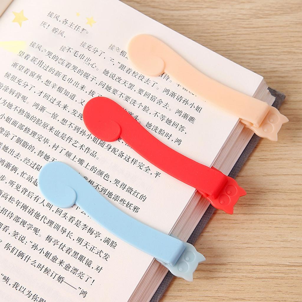 Automatic Follow Page Reading Bookmark Home Student Soft Silicone Non Deformable  And Practical Multi Functional Reading Memo Clip