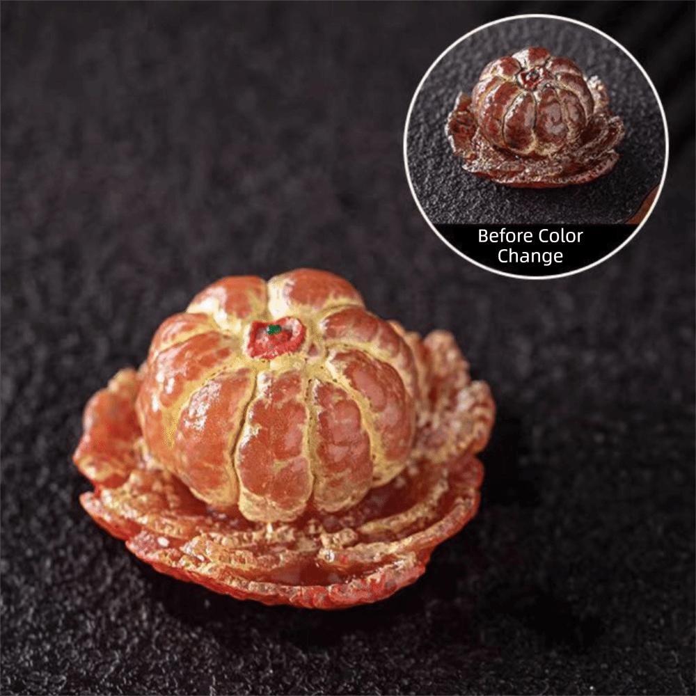Simulated Peeled Orange Tea Pet Corrosion-resistant Tangerine Tea Table Ornament  Tea Room