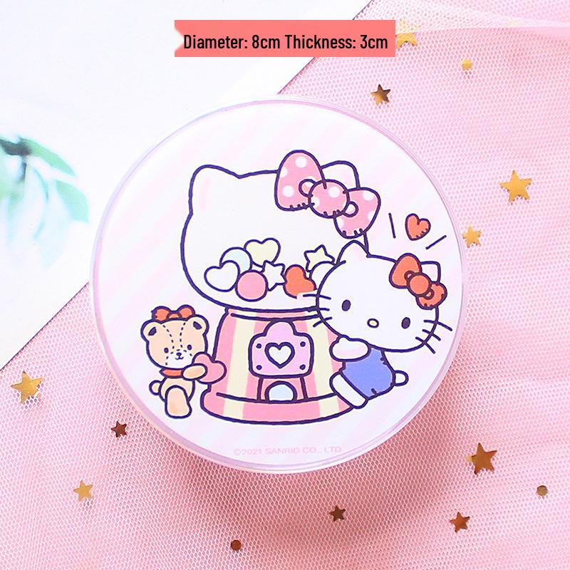Transparent Cartoon Storage Box: Cute Round Organizer for Snacks, Candy, Gifts, or Cosmetics.