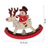 Christmas Decorations Rocking Snowman Wooden Horse Ornaments Christmas Gifts Painted Old Man Snowman Wooden Crafts