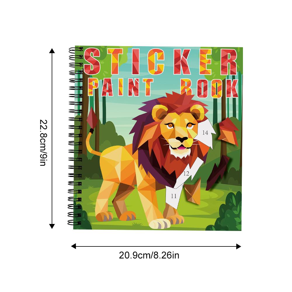 Stickers Paint Book For Kids Christmas Gifts Toddler Travel Toy Paint By Sticker For Airplane Car Sticker by Number Brain Games