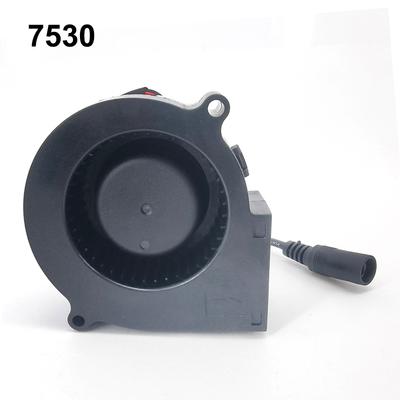 DC 12V 7530 Blower Fan Turbo Cooling Variable Speed Controller Barbecue Fan Air Blower Picnic Grill Wood Stove Cooking 75mmx30mm