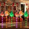 Ground Inserted Christmas Decorative Lights Waterproof LED Outdoor Solar Lights for Walkway Yard Lawn Porch Holiday Decor