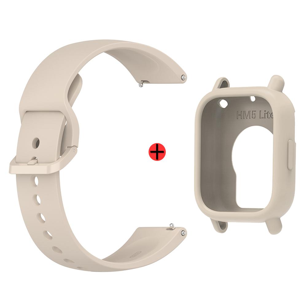 Pro Redmi Watch 5 Lite Silikonový řemínek k hodinkám + Pouzdro Sportovní pásek Spona stejné barvy Náhradní náramek pro Redmi Watch 5 Lite
