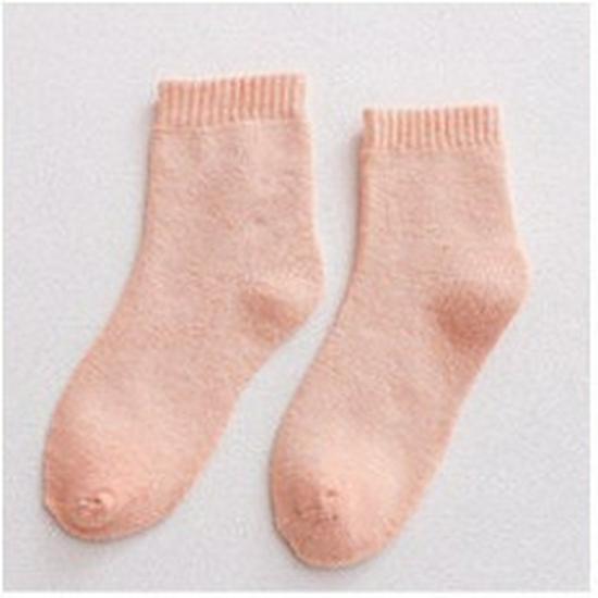 Women's Thick Fleece-Lined Mid-Calf Socks: Warm, Terry Autumn & Winter Floor Socks