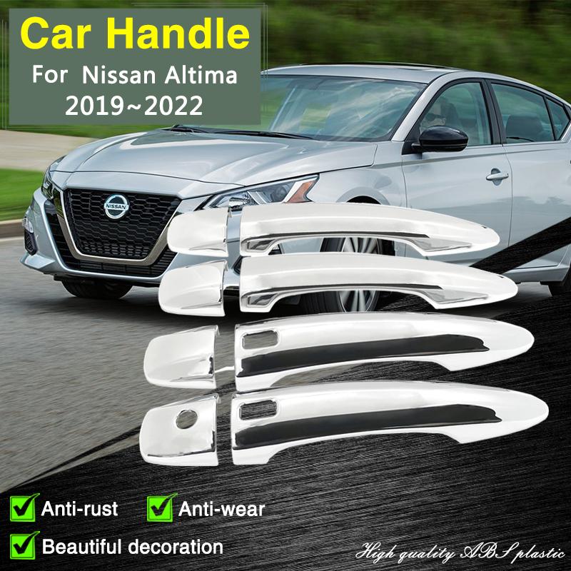 for Nissan Altima L34     Chrome Smart Door Handle Cover Car Exterior Accessorie Styling Protective Film Sticker