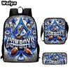 Football football 16 inch meal bag satchel three-piece pattern primary school backpack