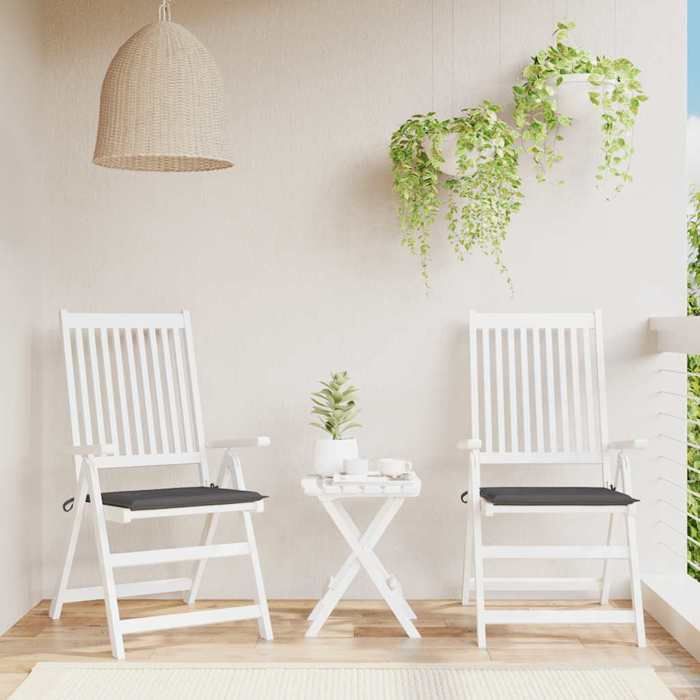 VidaXL Garden Chair Cushions 2 Pcs Anthracite 40x40x3 Cm 314002