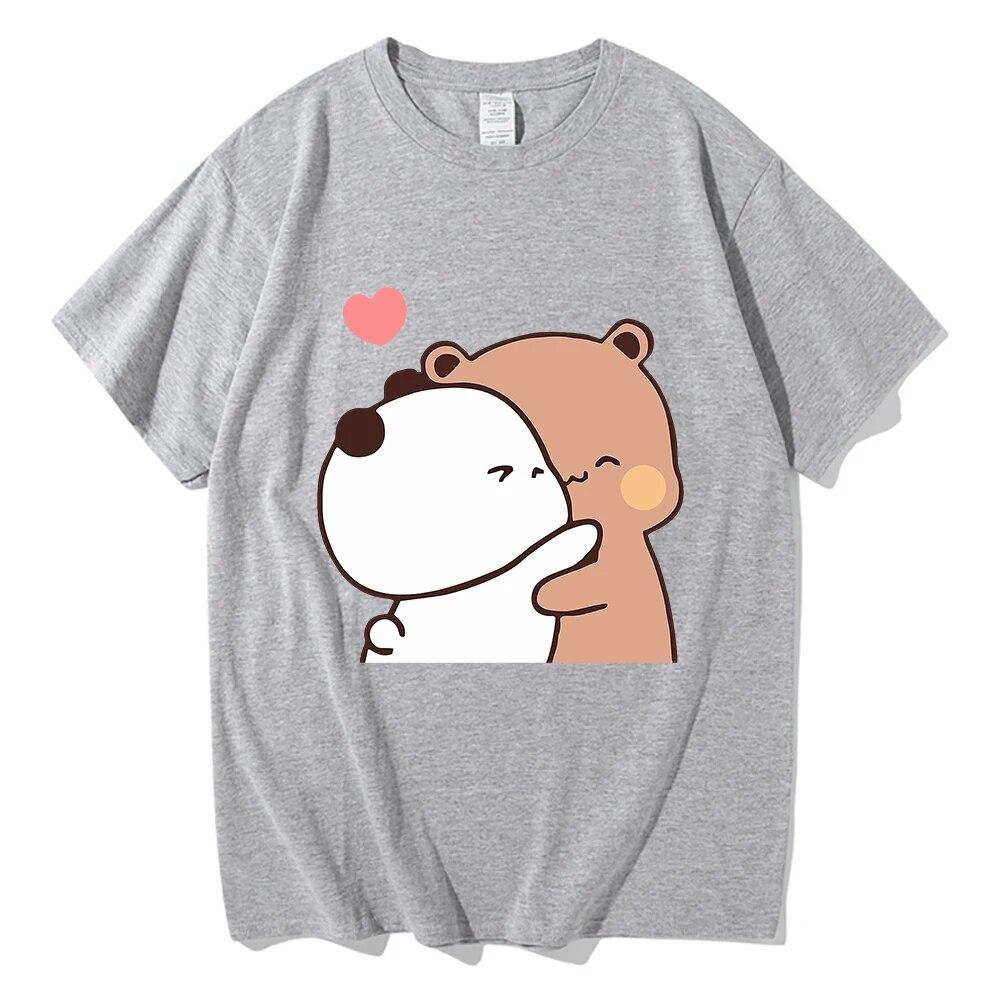 Bubu och Dudu T-shirt Mode Unisex Harajuku Estetisk Grafisk Rolig Kawaii T-shirt Unisex tecknad Korea högkvalitativ bomullströja Unisex