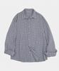 LETTERCOMO Mild Brush Check Shirt Sky Blue
