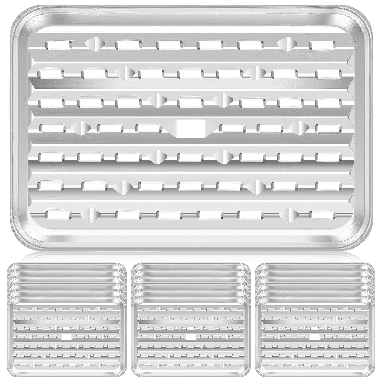 

20Pcs Rectangular Aluminum Foil Tin Pan Heat Resistant Food Pan for cooking heating storing and preparing food Oven Steamer