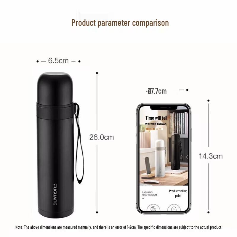 FUGUANG 304 Stainless Steel Portable Thermos Mug