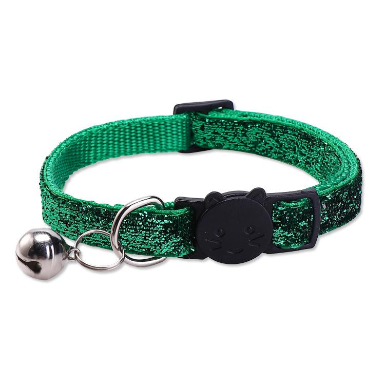 Glitter Cat Collar with Bell, Multiple Colors Available