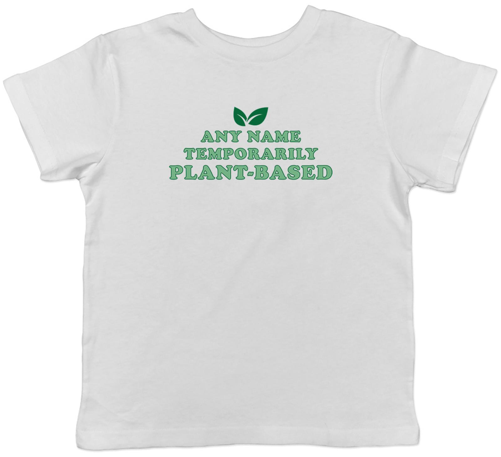 

Personalised Temporarily Plant Based Vegan Kids T-Shirt Boys Girls Gift 150