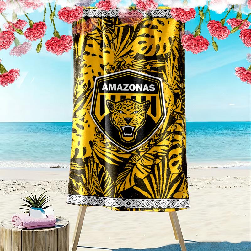 AMAZONAS FC Logo Aufdruck Strandtuch, Großes Weiches Schnelltrocknendes Handtuch für Strand Camping Schwimmen