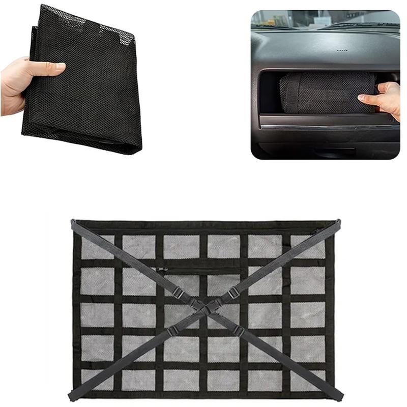 

Универсальная автомобильная потолочная сетка для багажника на крышу, переносная сумка для хранения, органайзер для мелочей, регулируемый сетчатый карман для внедорожника, длительной поездки на кемпинг