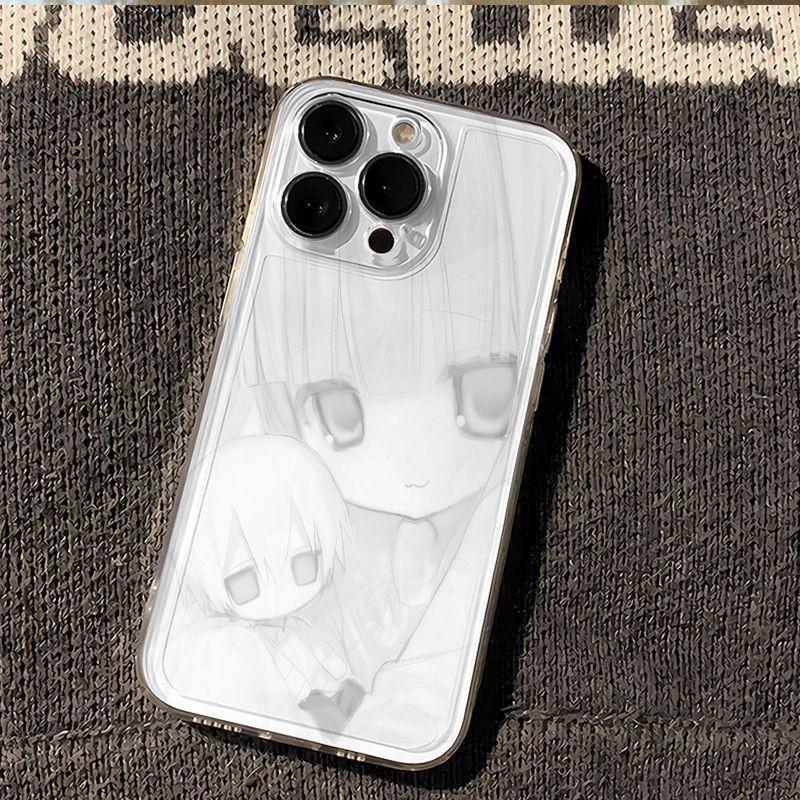 Cute Anime Gentle Girl Pattern Phone Case For iPhone 17 16 15 14 13 12 11 Pro Max XR XS MAX 7 8 PLUS MINI INS Transparent Cover