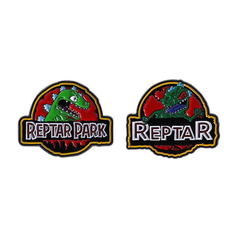 REPTAR PARK Enamel Pins Custom Dinosaur Movie Brooches Lapel Badges Clothes Animal Jewelry Gift for Friends