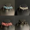 Heart Choker Gothic Cross Choker Necklace Leather Choker Necklace Women Halloween Jewelry