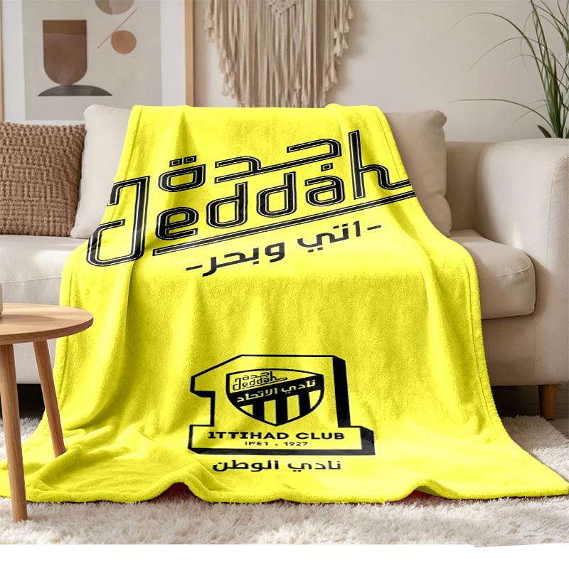 Al‑Ittihad FC Soft and comfortable flannel Suitable for sofas living rooms outdoor camping travel and also makes a great anniversary gif