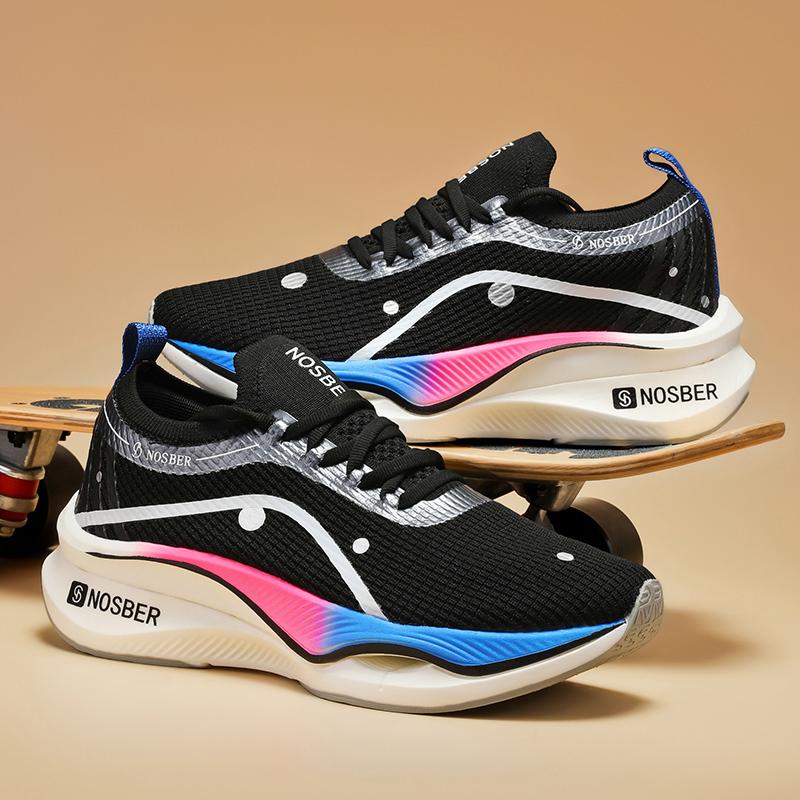 Professional Running Shoes Men Carbon Plate Shoes Men 2025 New Youth Breathable Mesh Surface Casual Sports Shoes