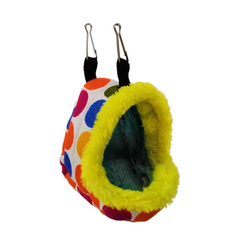 

Плюшевое гнездо для питомца, пещера для птиц, сохраняющая тепло, подвесная спальная кровать, хижина, палатка, гамак, для попугая Small