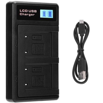 Tragbares Kamera-Akkuladegerät für LI-40B USB-Kamera-Doppelladegerät mit LCD-Anzeige