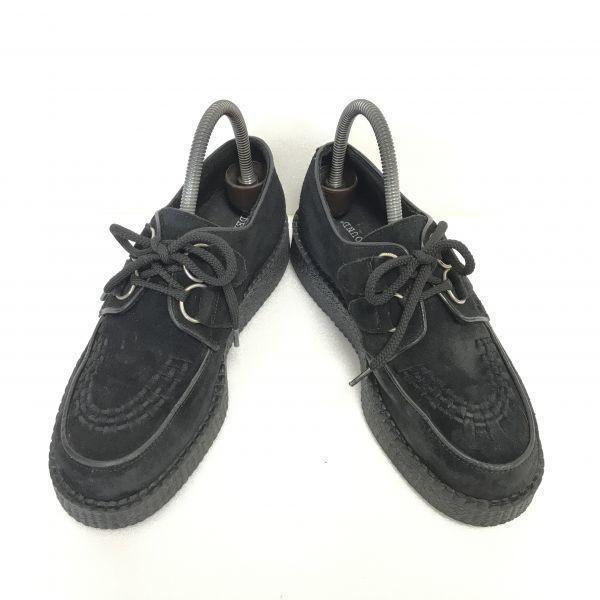 UNDER GROUND/Suede Leather Platform Boots/24.0cm/Black/Underground Style(USED)
