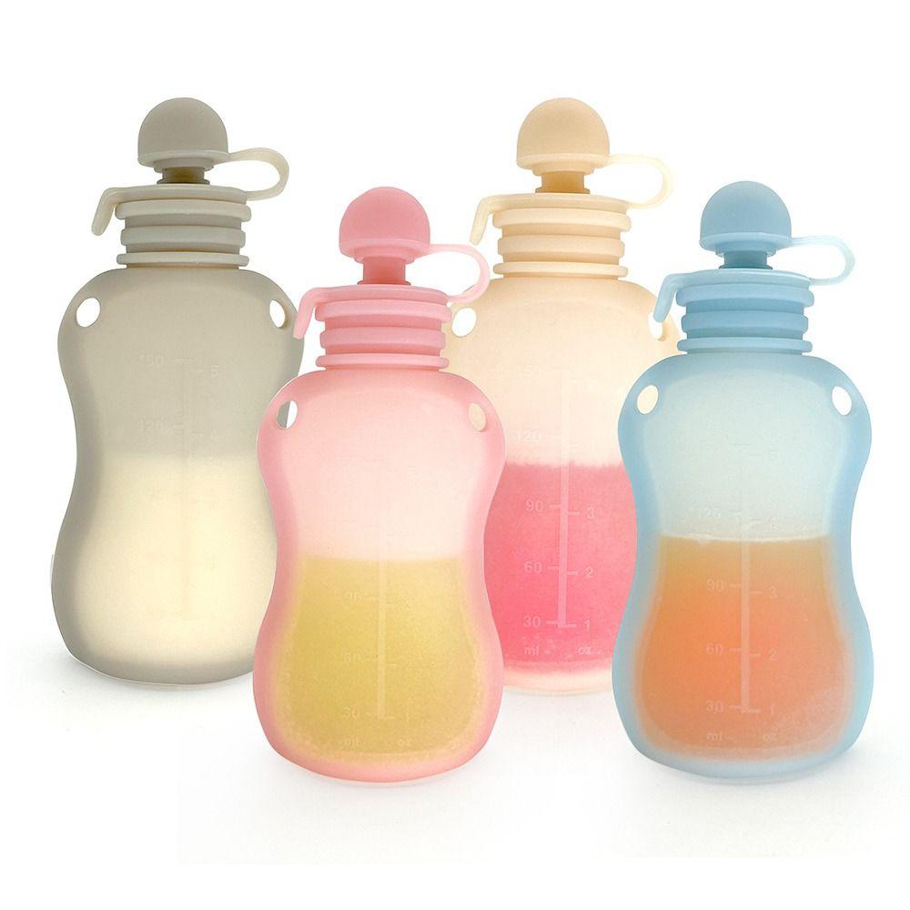 Food-grade Silicone Baby Food Pouches Refillable Baby Food Containers Baby Bottles Toddler Kids