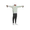 Adidas Comfortable Durable Casual Simple Sweatshirt Men Tops Silver Gray Green JI8166