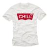 Funny Sayings T-Shirt Mens CHILL Print Motif Logo Boys Men Gifts