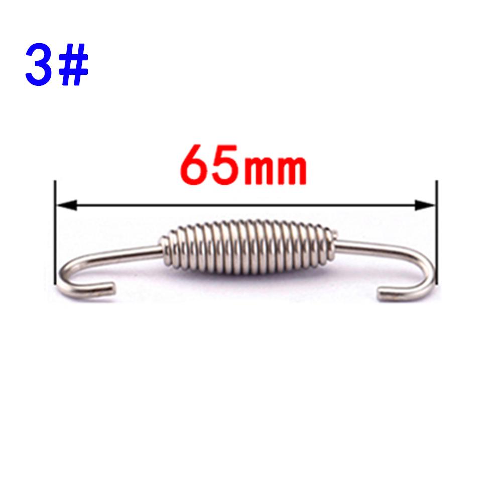 2pcs 55mm 60mm 65mm 75mm 80mm 85mm 90mm 95mm Motorcycle Stainless Steel Exhaust Pipe Spring Hooks Rotatable Expansion Springs