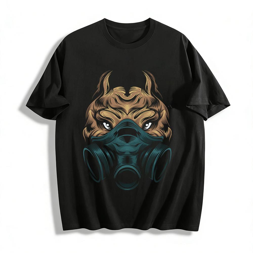 

Vintage Gas Mask Cool Print Men s Casual T-Shirt Pure cotton T-shirt XXS