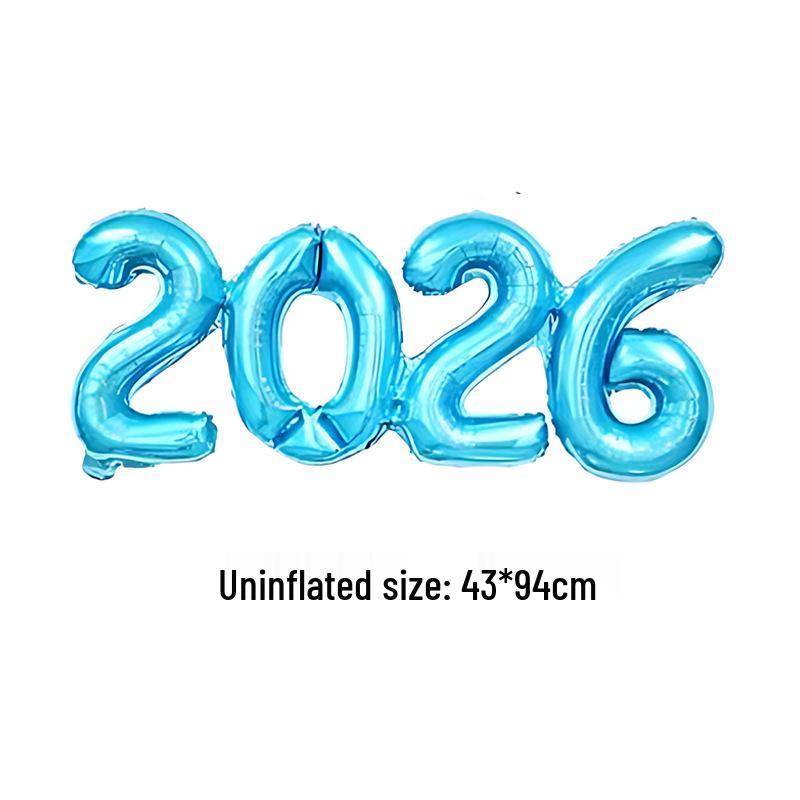 2026 Digitální Nový rok Korunový Kombinéza & Balónová Párty Dekorace Sada