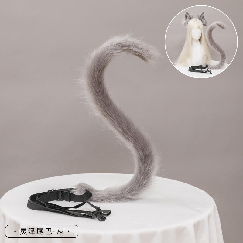 Un accessoire d'oreille d'animal simulé, une robe de fête mignonne de bande dessinée, un couvre-chef fait main, un serre-tête en peluche oreilles de chat pour femme.