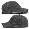 Women Ponytail Baseball Cap Washed Cotton Sun Hat Female Pentagram Sequins Hip Hop Snapback Adjustable Sport Golf Hats