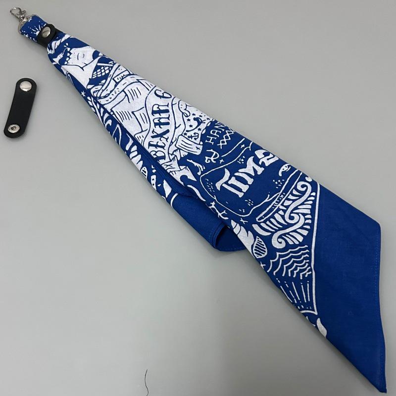 Khakifarbener quadratischer Schal aus reiner Baumwolle im amerikanischen Retro-Vintage-Stil – Herren-Hip-Hop-Kopftuch/Gesichtstuch