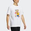 Adidas Neo Straight Fit Cartoon Pattern Printed Sports American Vintage T-Shirt Men Tops White HC3837