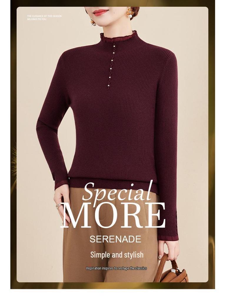 2025 New Winter Knit Sweater for Middle-aged Women - Stylish Base Layer