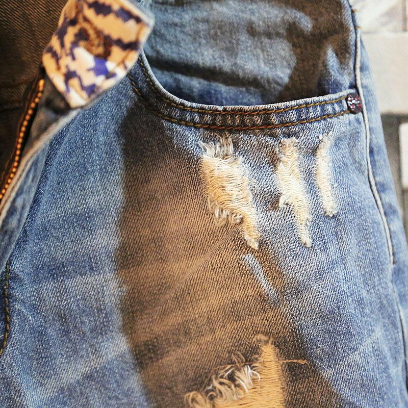Summer Men Loose Denim Shorts Fashion 5-point Pants Male Streetwear Jeans Shorts